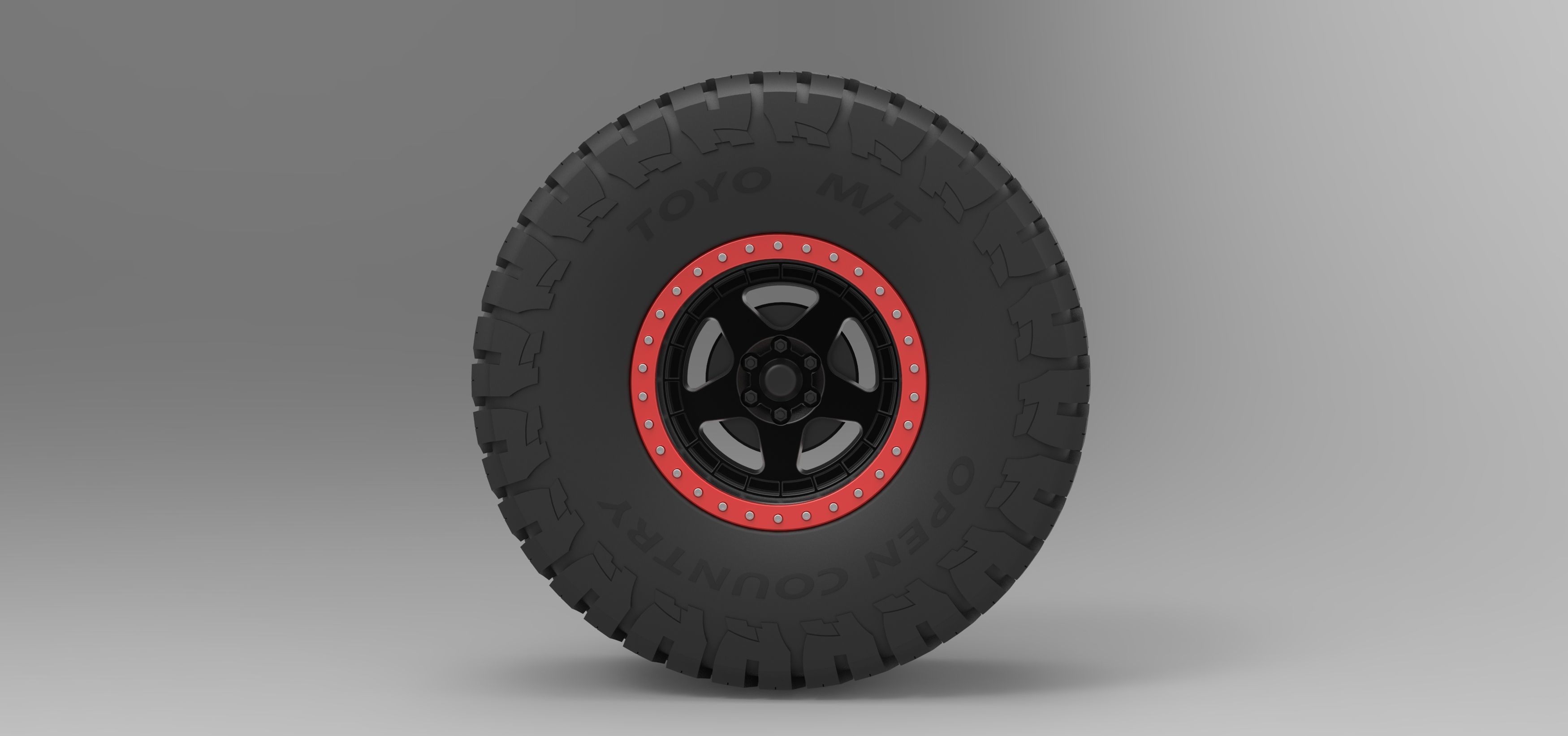 Wheel of Trophy truck 3D model_4