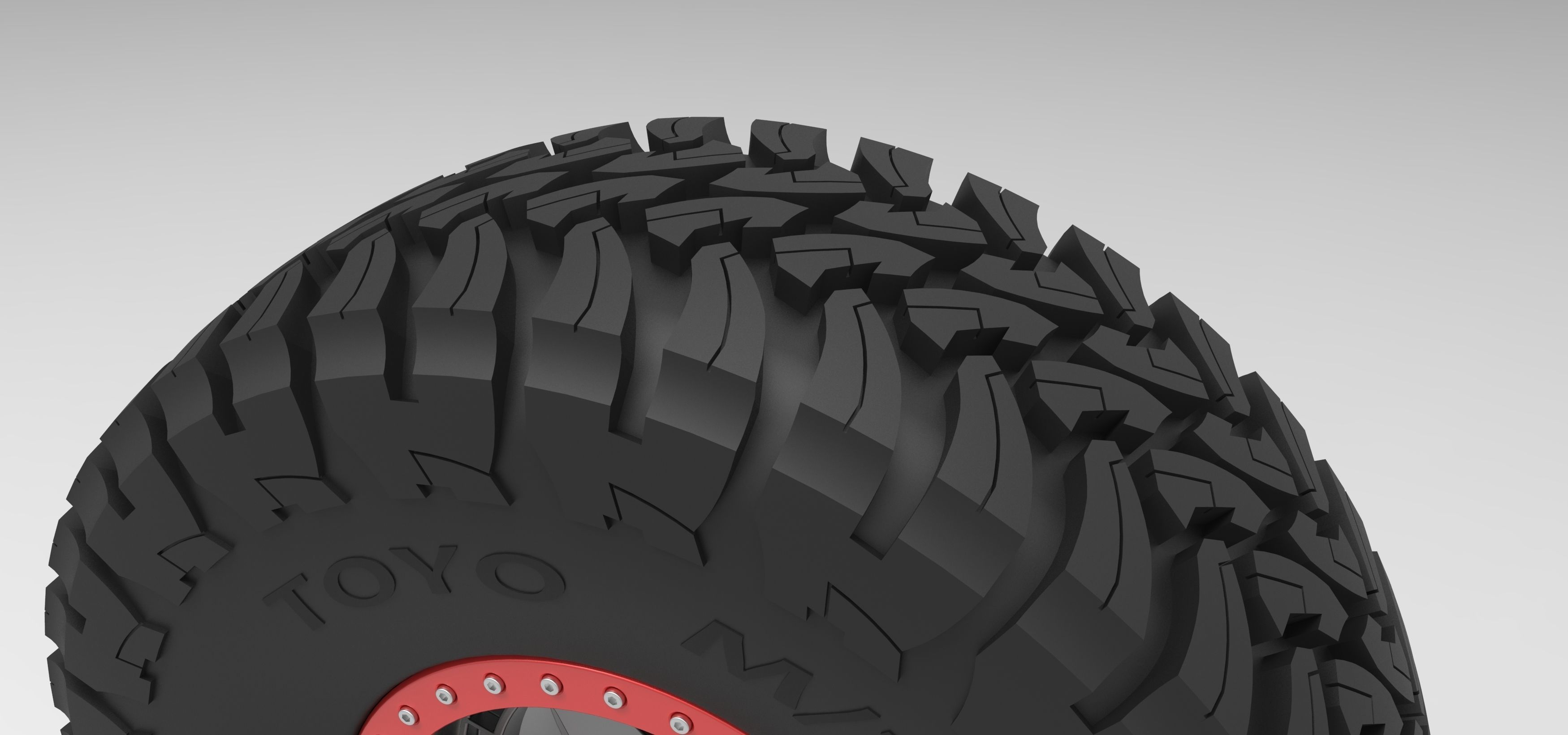 Wheel of Trophy truck 3D model_5