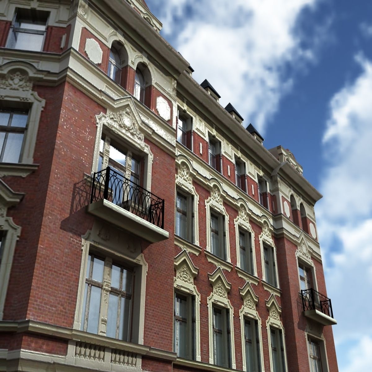 Apartment House 145 Low Poly Low-poly 3D model_7