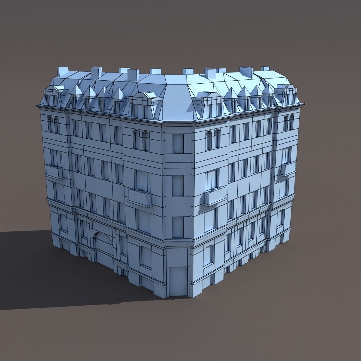 Apartment House 145 Low Poly Low-poly 3D model_5