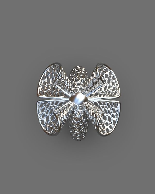 Stylized ring 3D print model_2