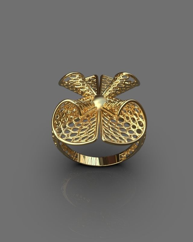 Stylized ring 3D print model_7