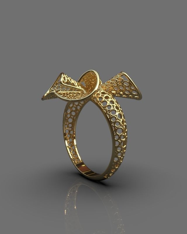 Stylized ring 3D print model_5