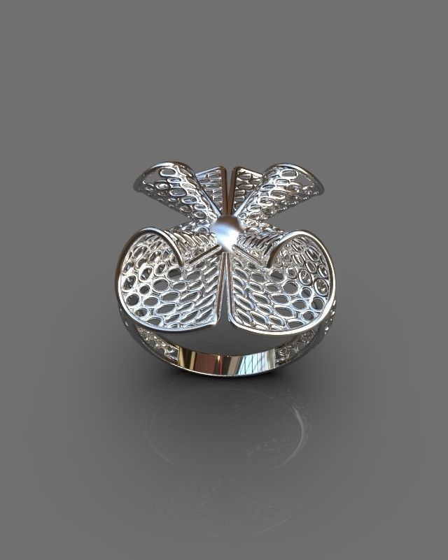 Stylized ring 3D print model_1