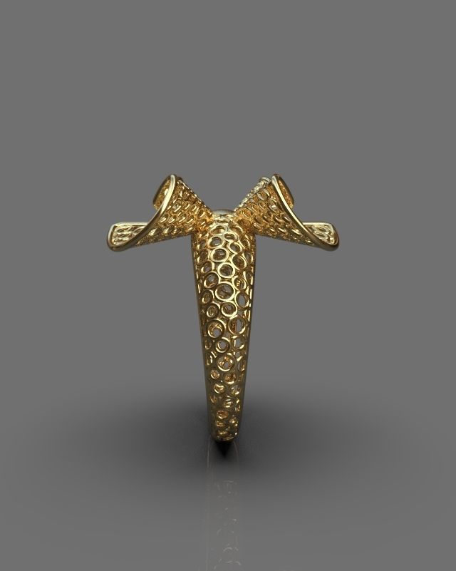 Stylized ring 3D print model_6