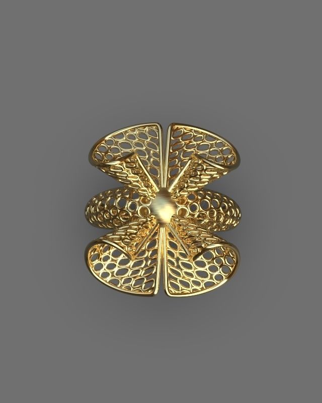 Stylized ring 3D print model_8