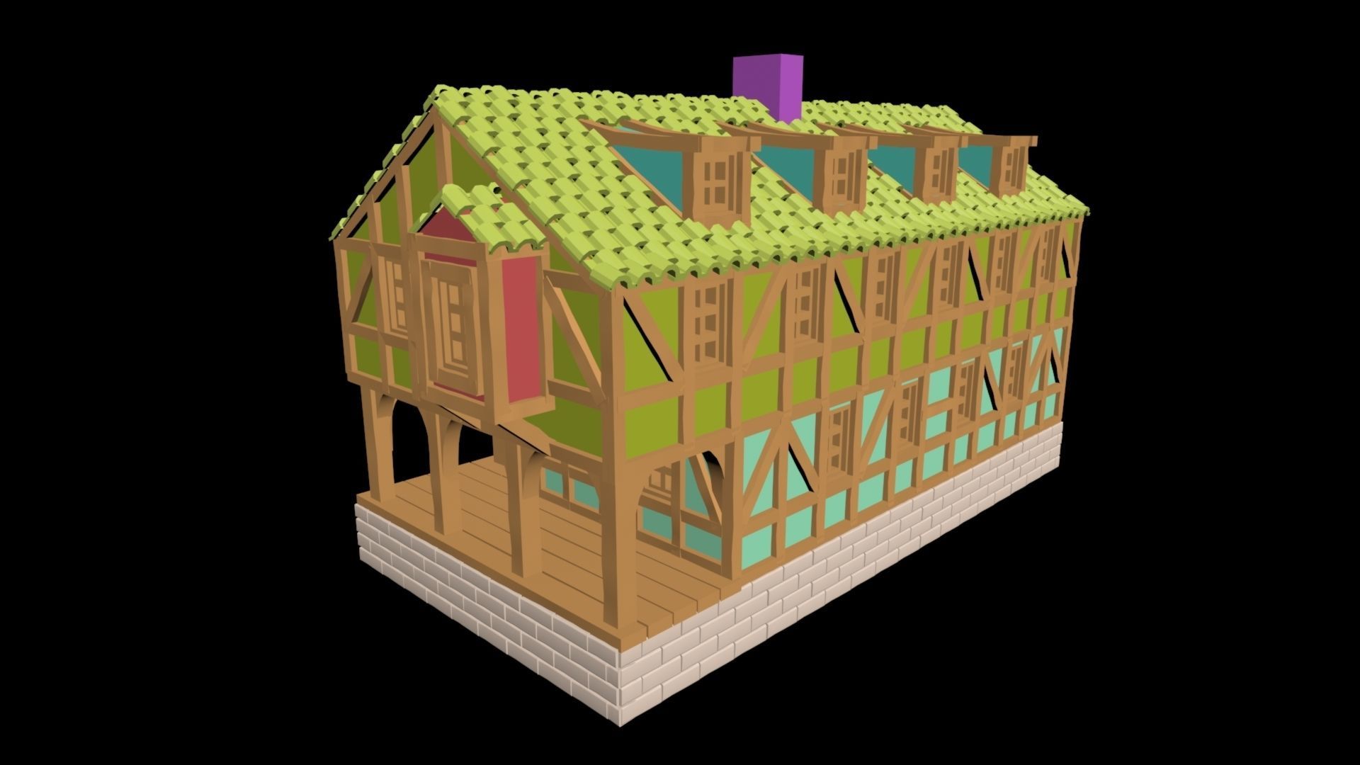 Medieval House 72 3D print model 3D model_2