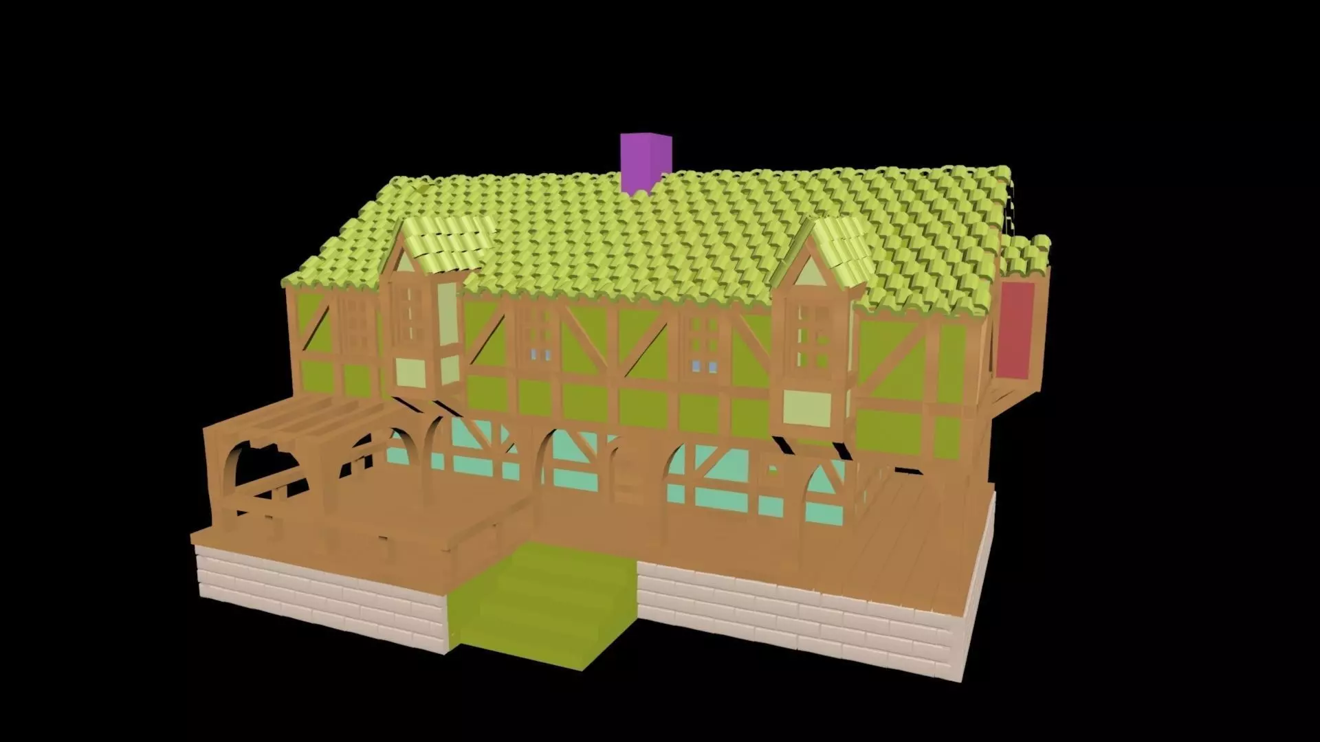 Medieval House 72 3D print model 3D model_0