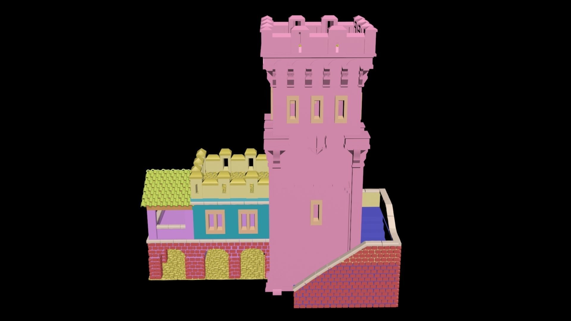 Medieval House 71 3D print model 3D model_1