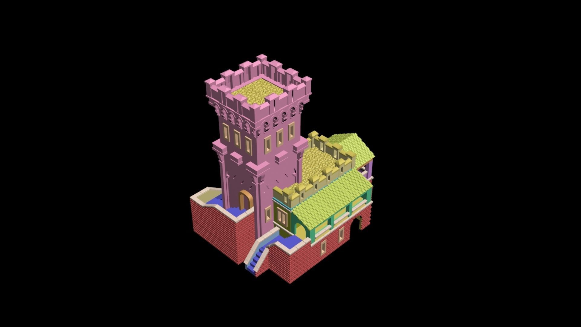 Medieval House 71 3D print model 3D model_3