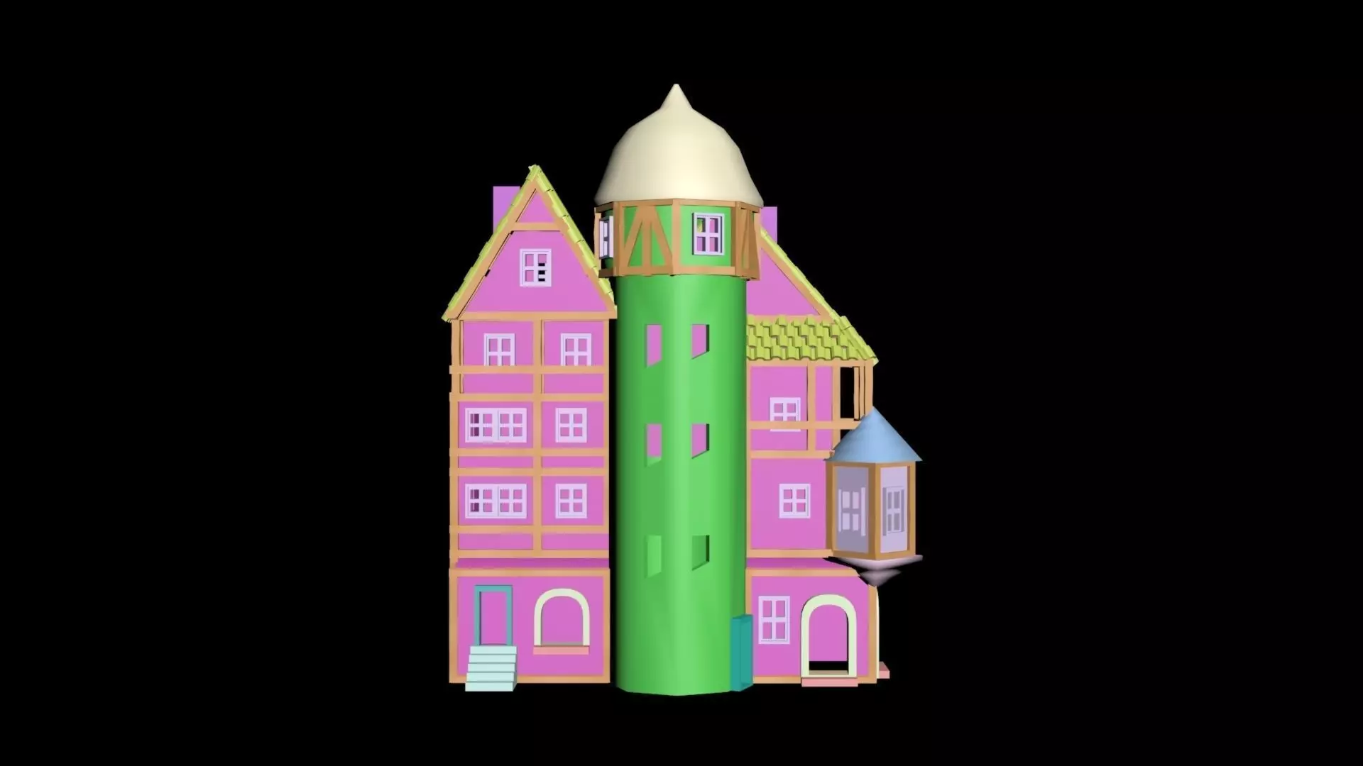 Medieval House 63 3D print model 3D model