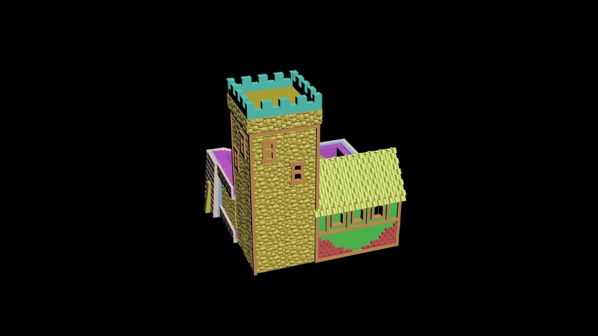 Medieval House 53 3D print model 3D model_3