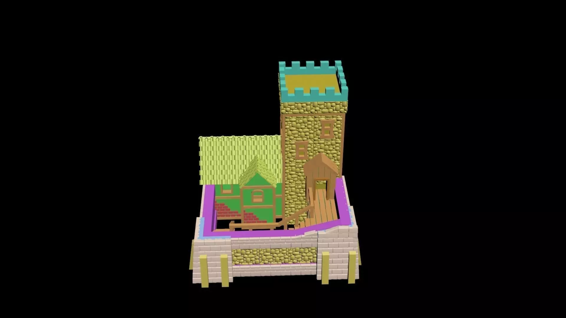 Medieval House 53 3D print model 3D model_0