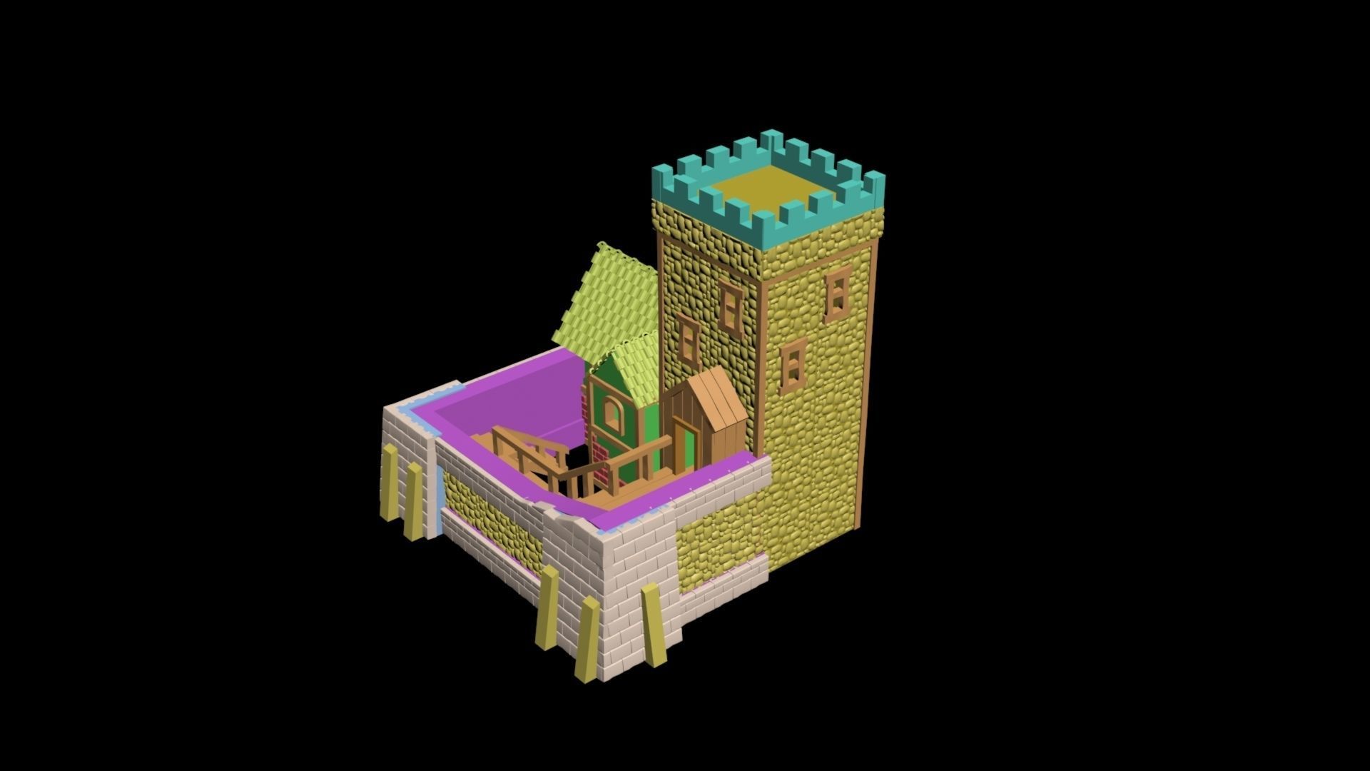 Medieval House 53 3D print model 3D model_1