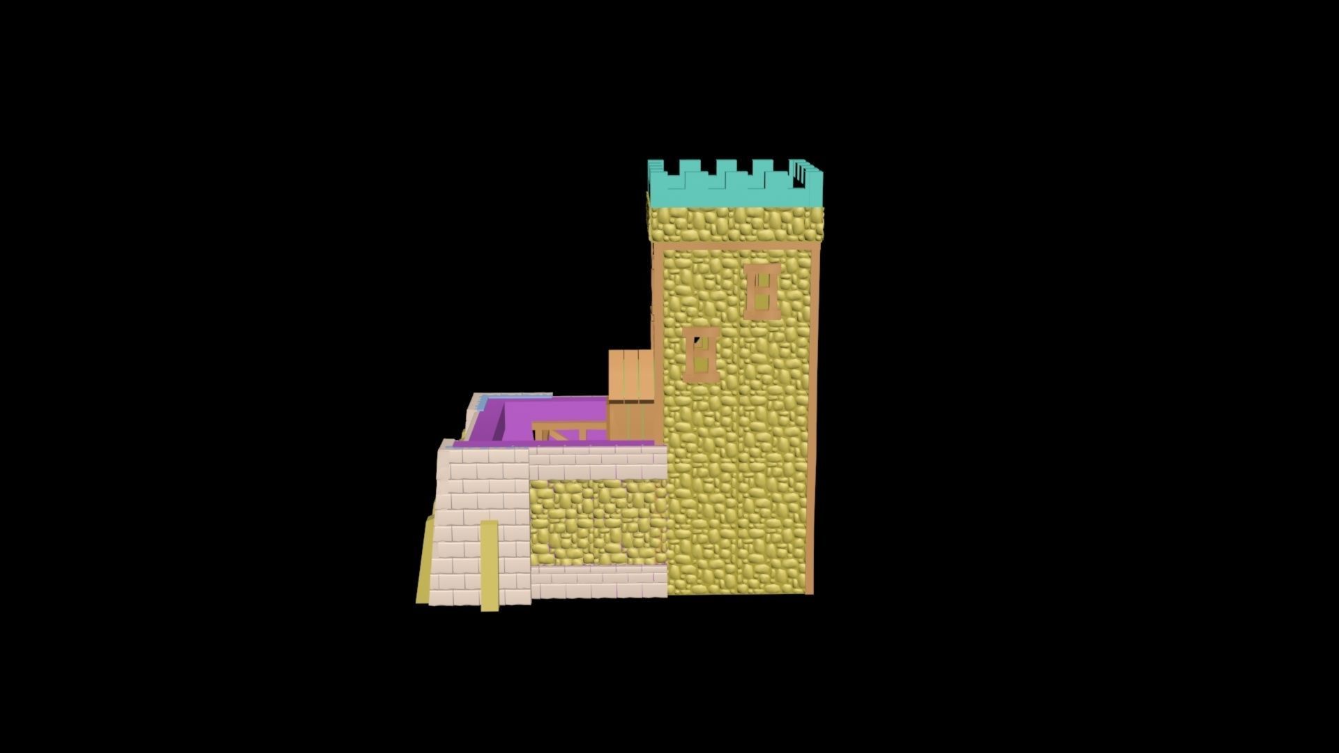 Medieval House 53 3D print model 3D model_2