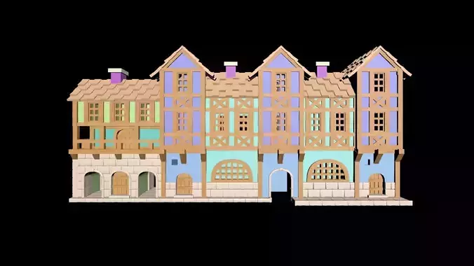 Medieval House 47 3D print model