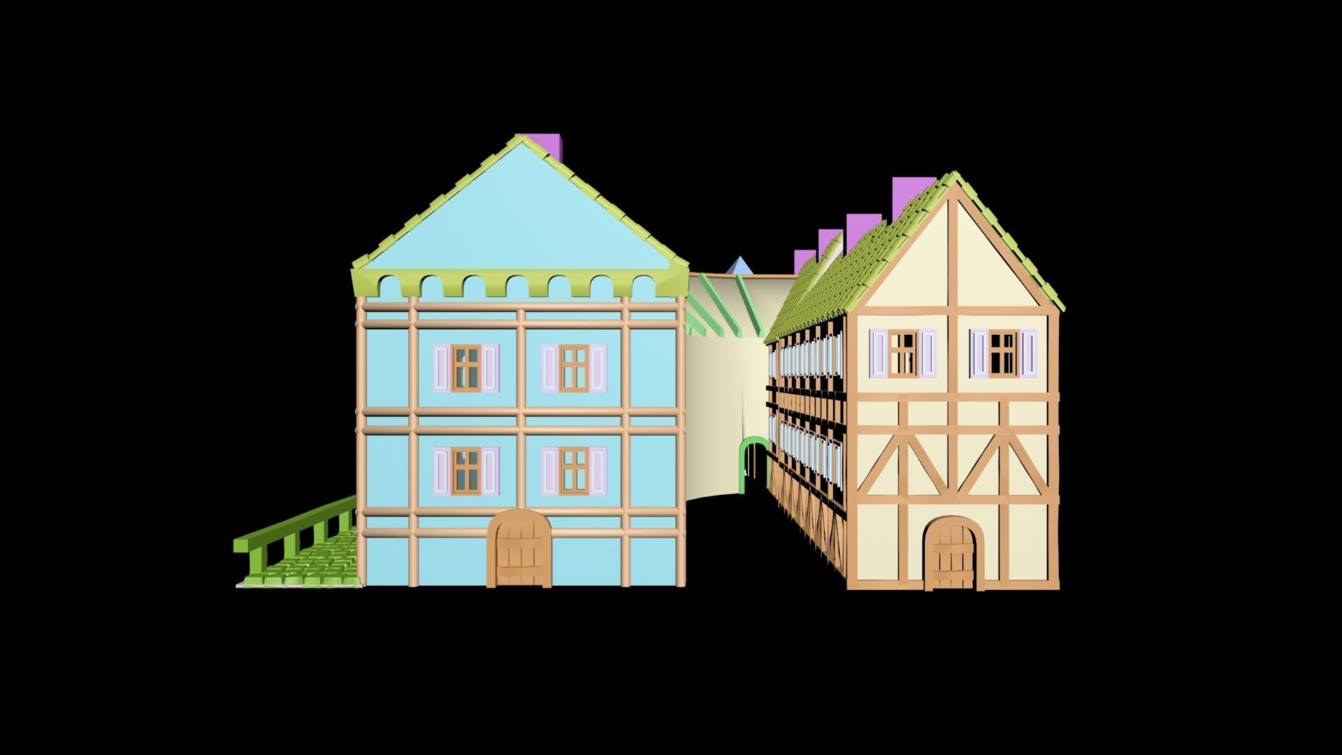 Medieval House 42 3D print model 3D model_2