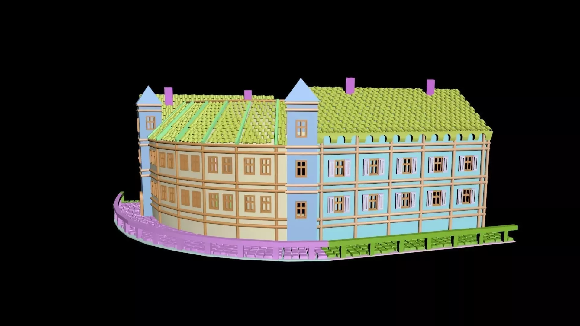 Medieval House 42 3D print model 3D model_0