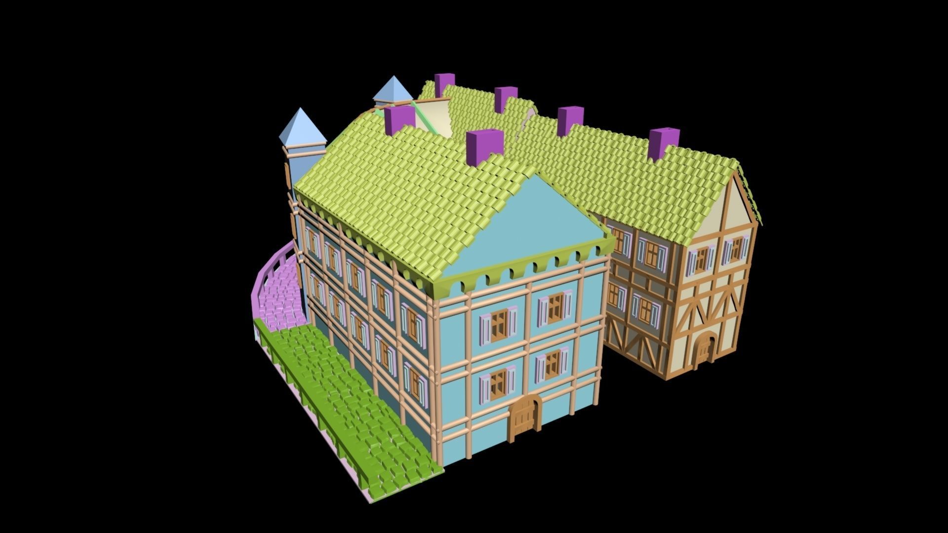 Medieval House 42 3D print model 3D model_1