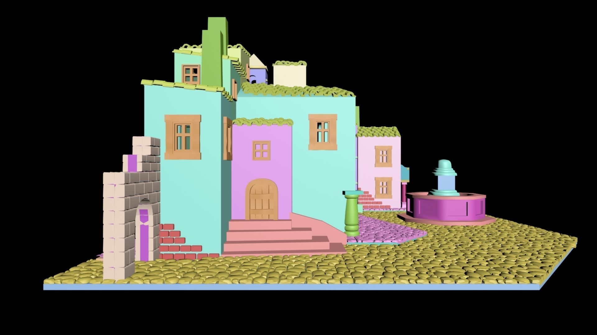 Medieval House 41 3D print model 3D model_3