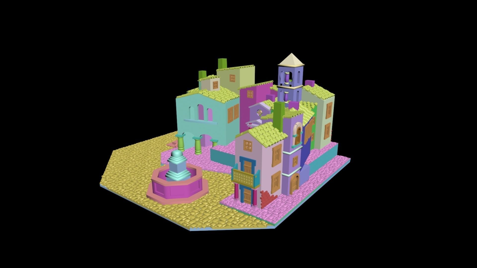 Medieval House 41 3D print model 3D model_1