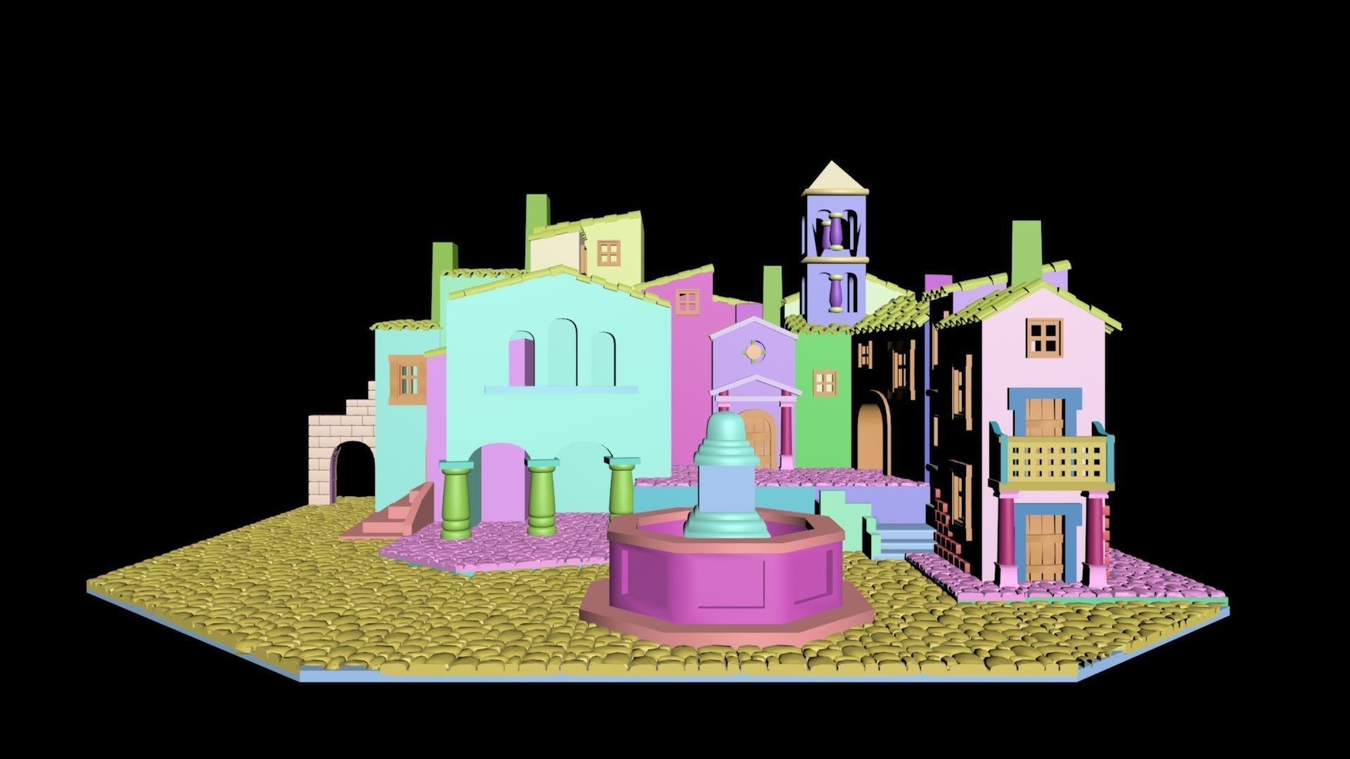 Medieval House 41 3D print model 3D model_4