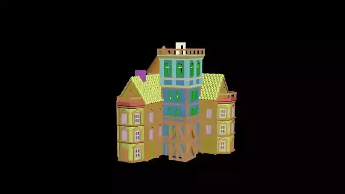 Medieval House 38 3D print model