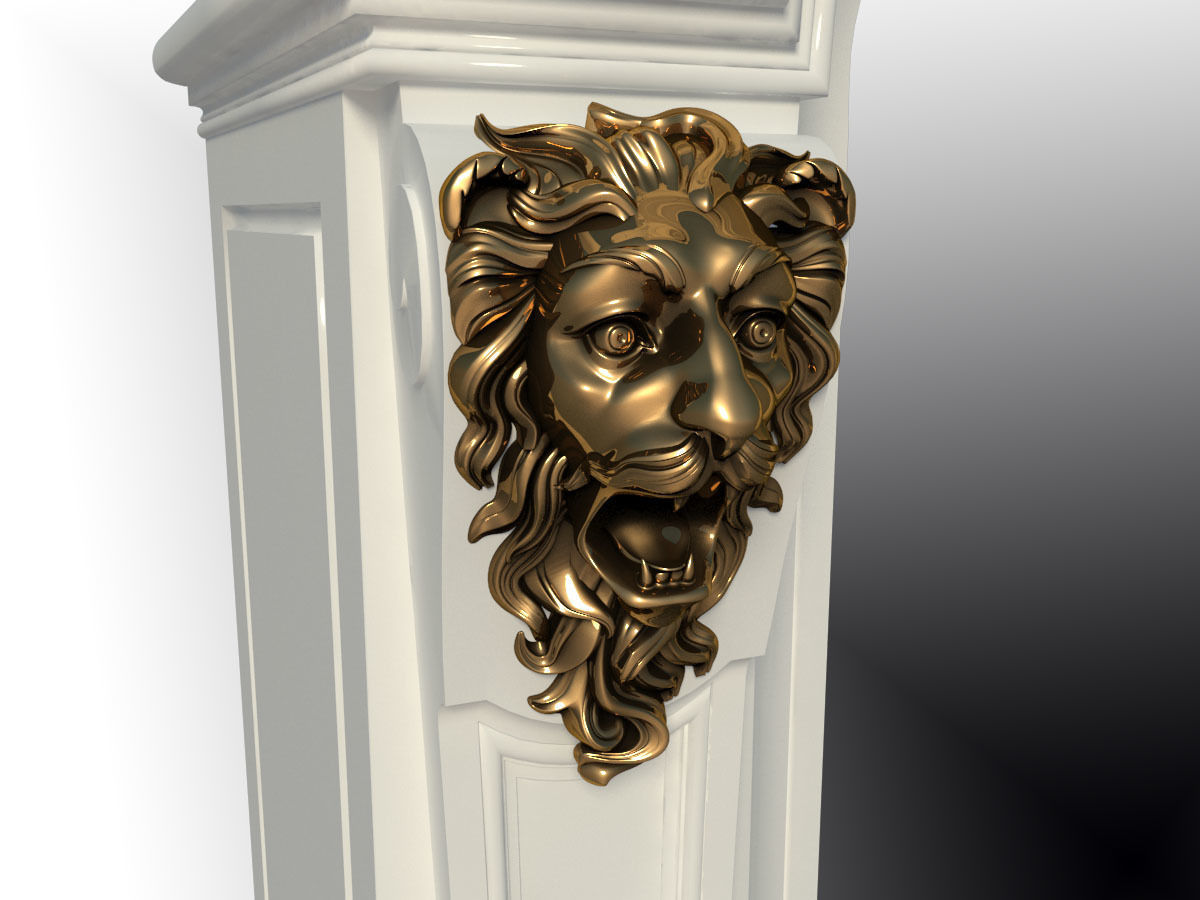 decor for the fireplace in the style of the Ludovic 3D print model_6