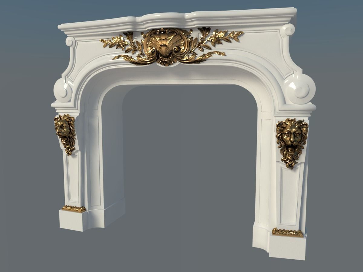 decor for the fireplace in the style of the Ludovic 3D print model_19
