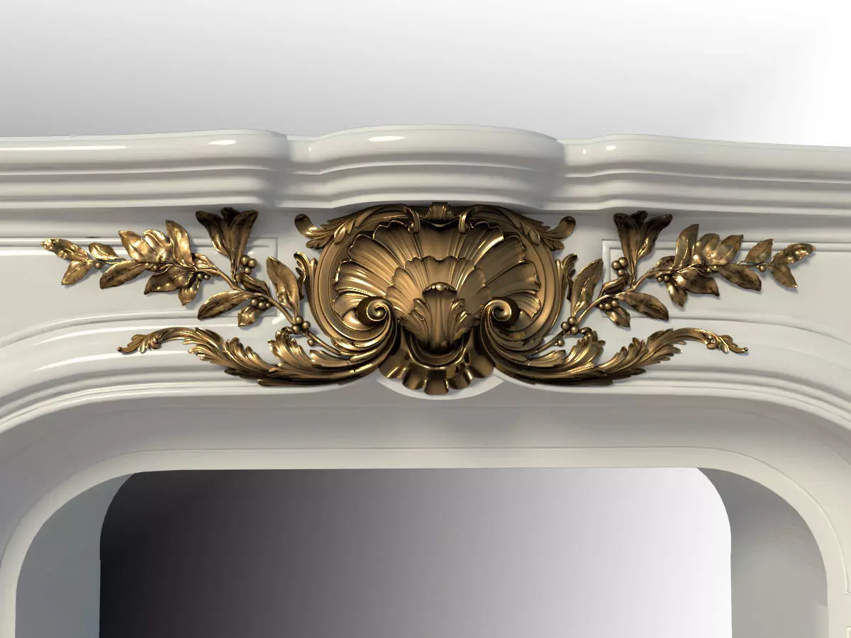 decor for the fireplace in the style of the Ludovic 3D print model_0