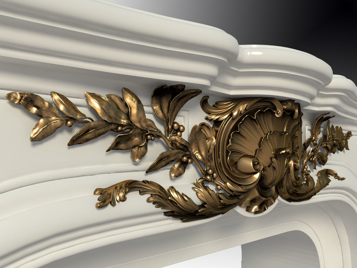 decor for the fireplace in the style of the Ludovic 3D print model_1