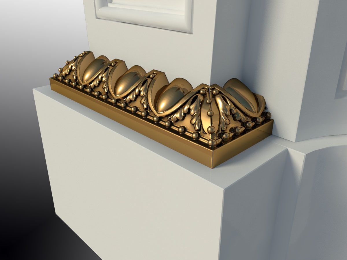 decor for the fireplace in the style of the Ludovic 3D print model_3