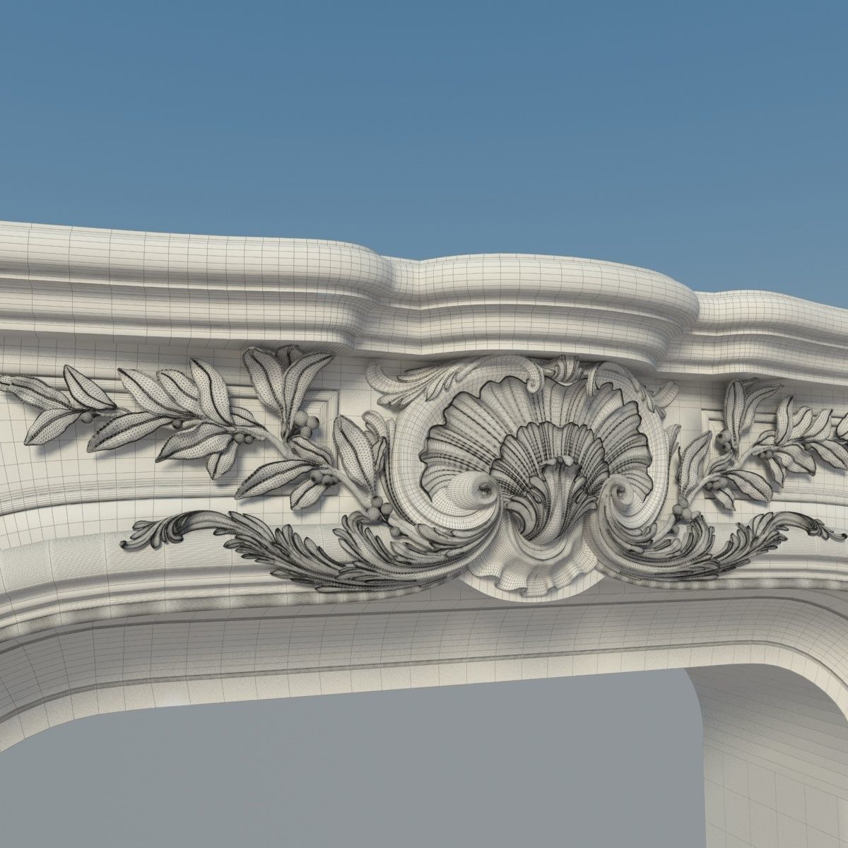 decor for the fireplace in the style of the Ludovic 3D print model_8