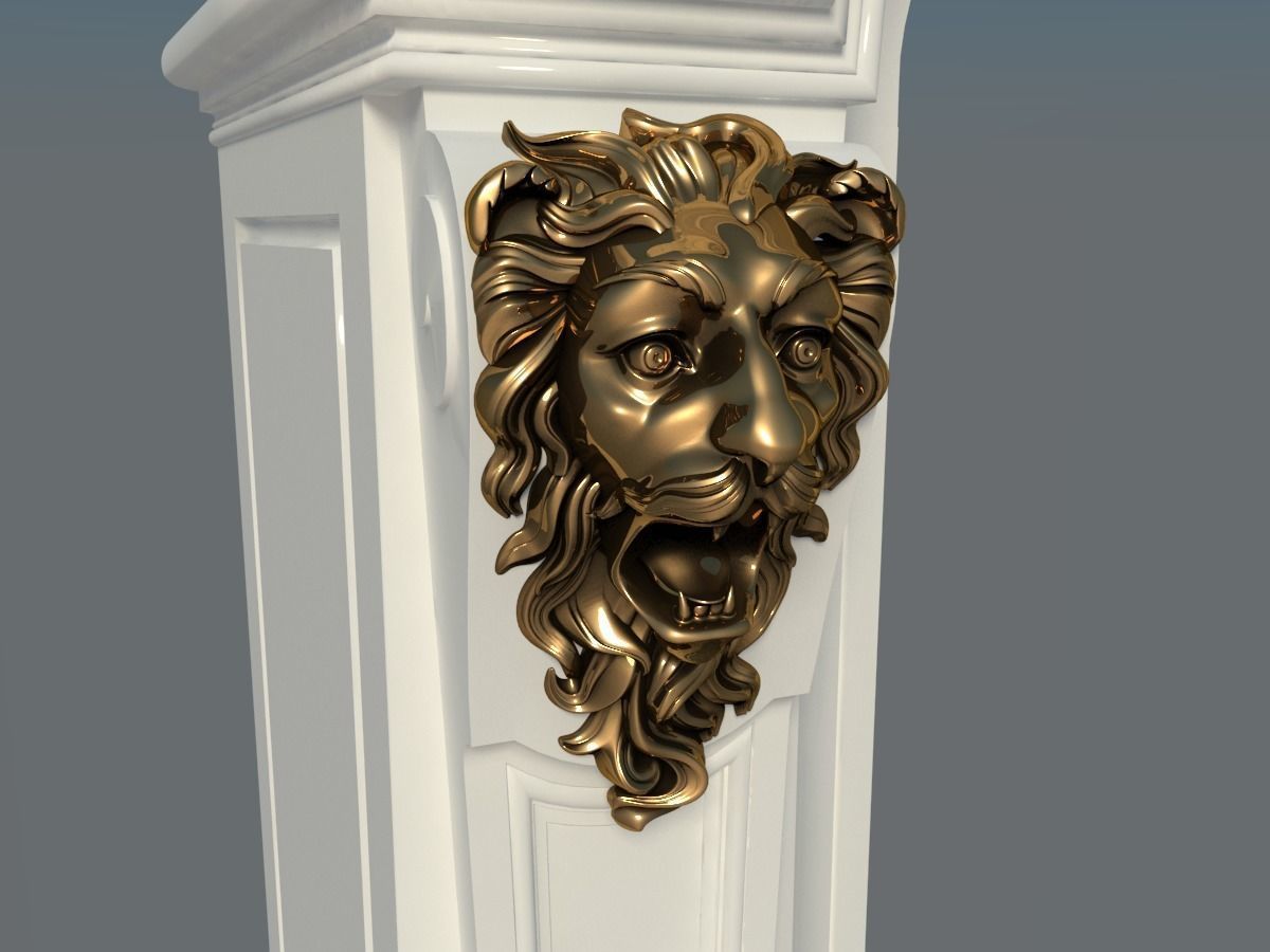 decor for the fireplace in the style of the Ludovic 3D print model_12