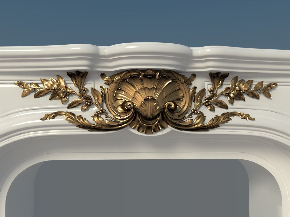 decor for the fireplace in the style of the Ludovic 3D print model_13