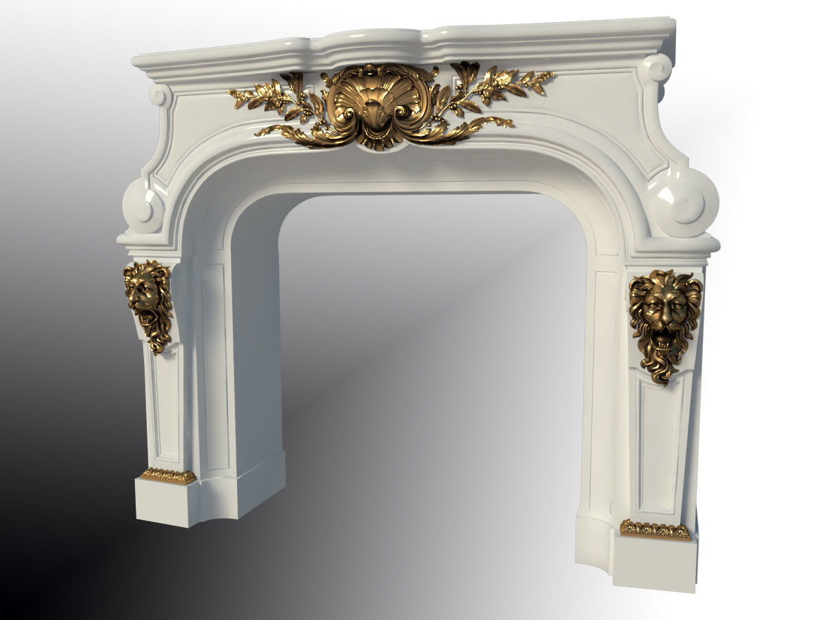 decor for the fireplace in the style of the Ludovic 3D print model_2