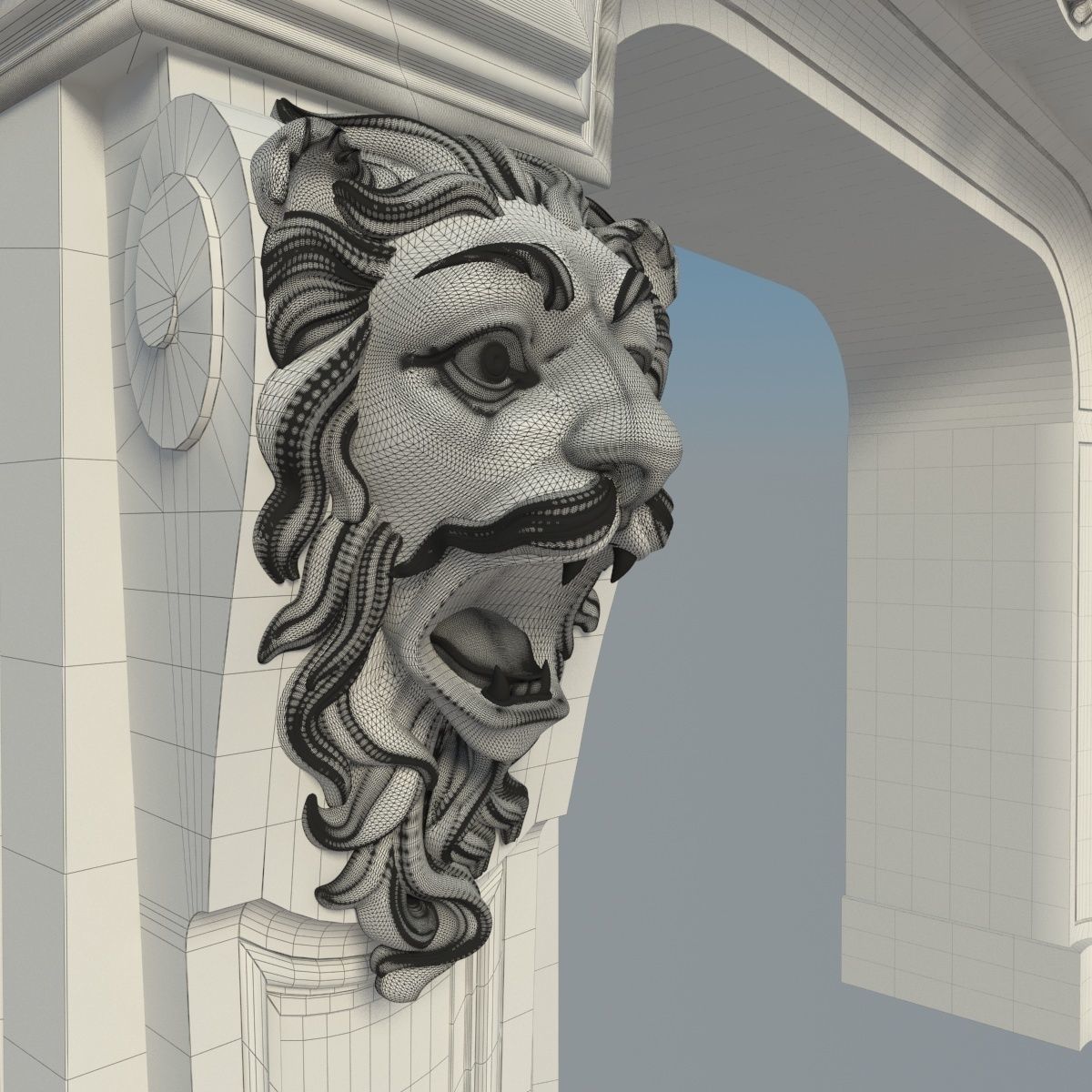 decor for the fireplace in the style of the Ludovic 3D print model_11