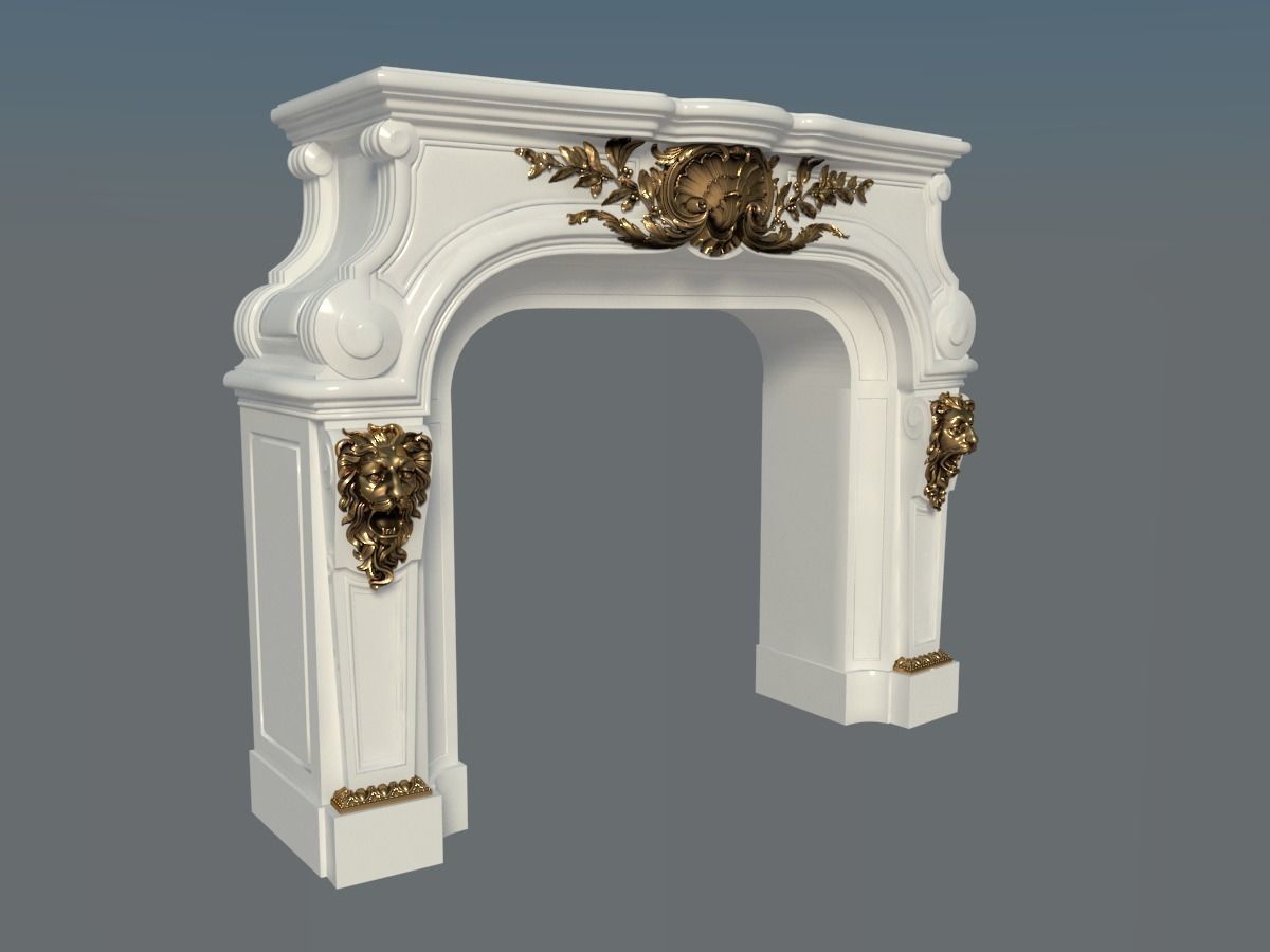 decor for the fireplace in the style of the Ludovic 3D print model_17