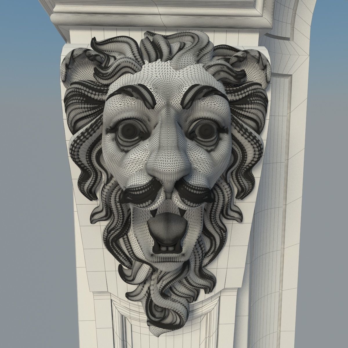 decor for the fireplace in the style of the Ludovic 3D print model_10