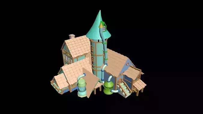 Medieval House 37 3D print model