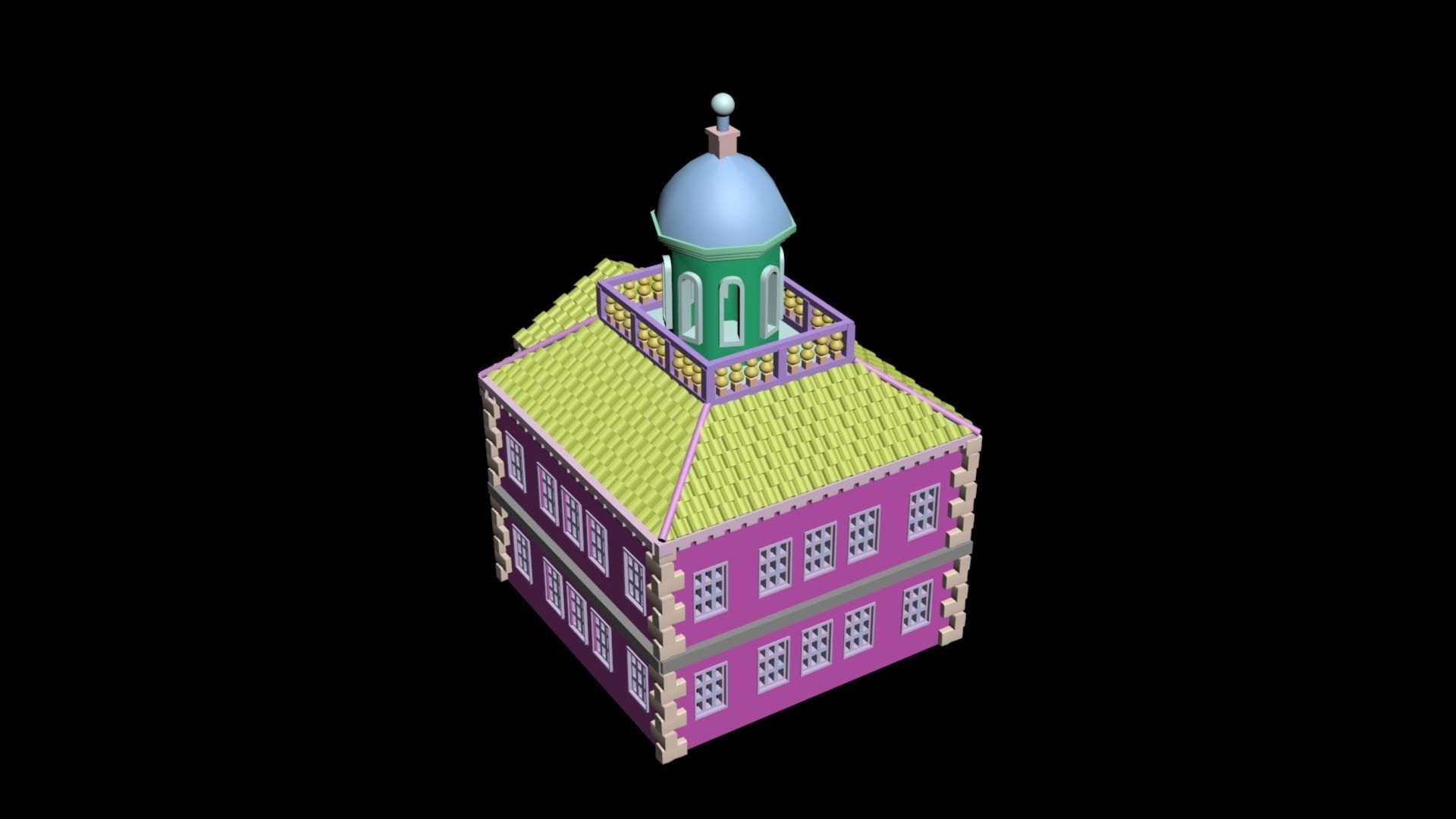 Medieval House 34 3D print model 3D model_3