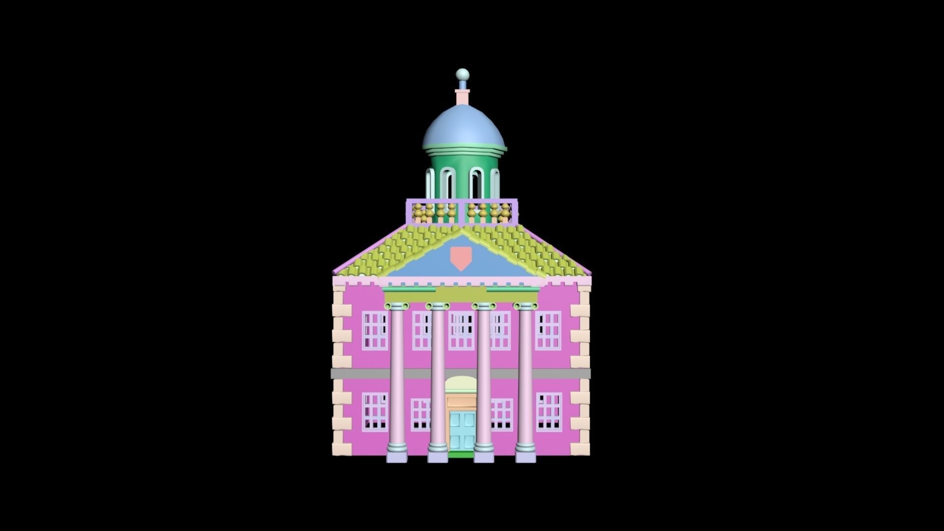 Medieval House 34 3D print model 3D model_1