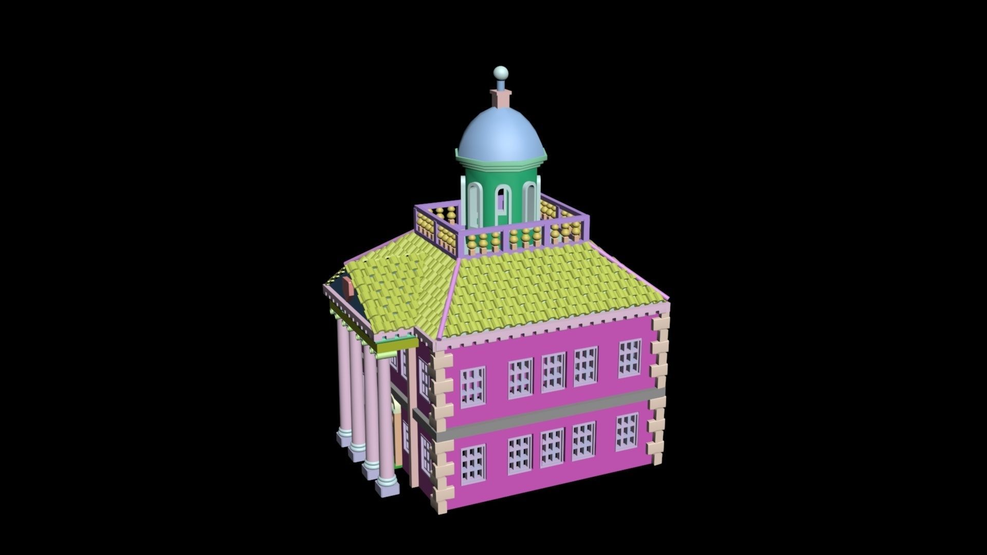 Medieval House 34 3D print model 3D model_2