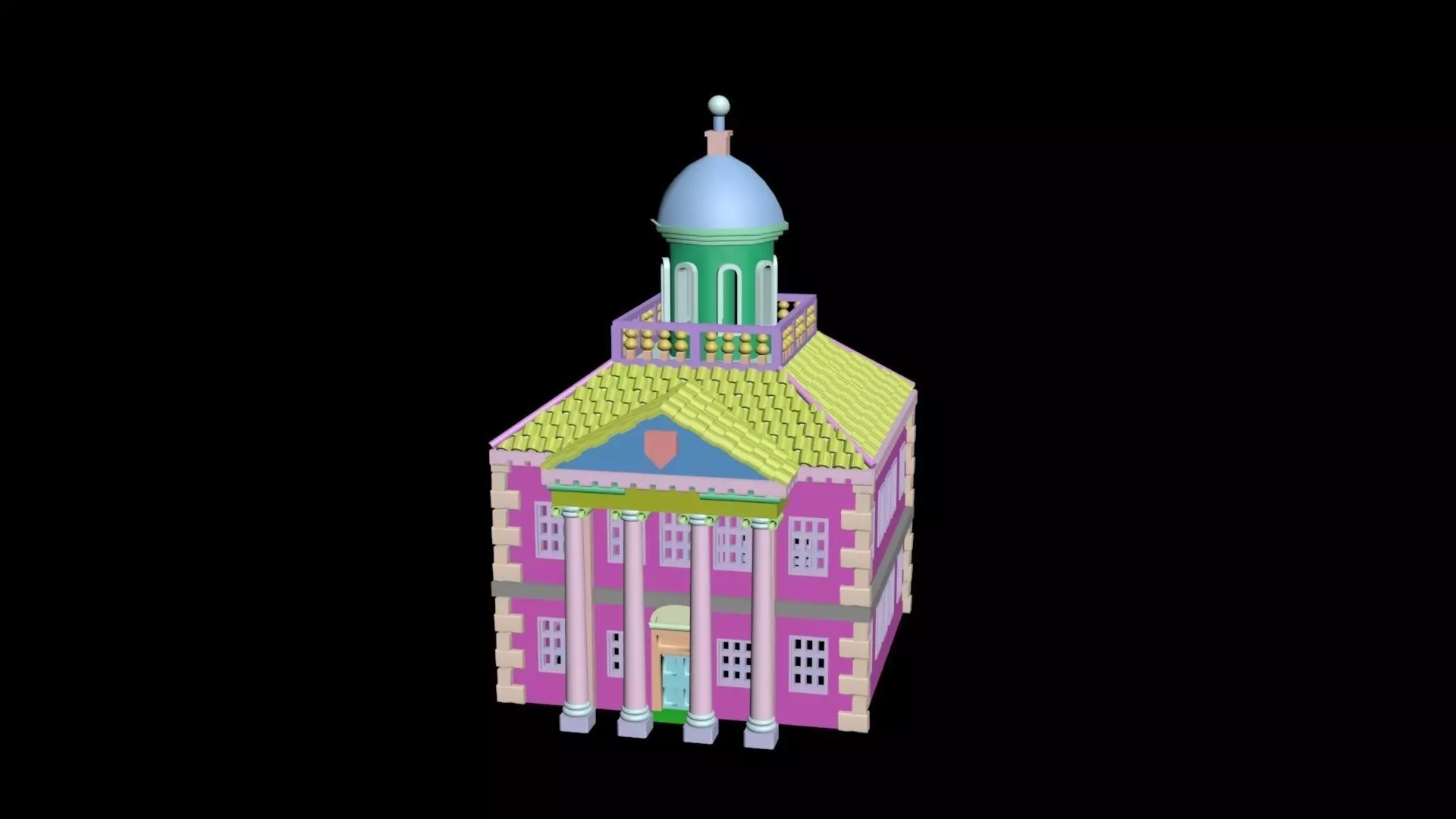 Medieval House 34 3D print model 3D model_0