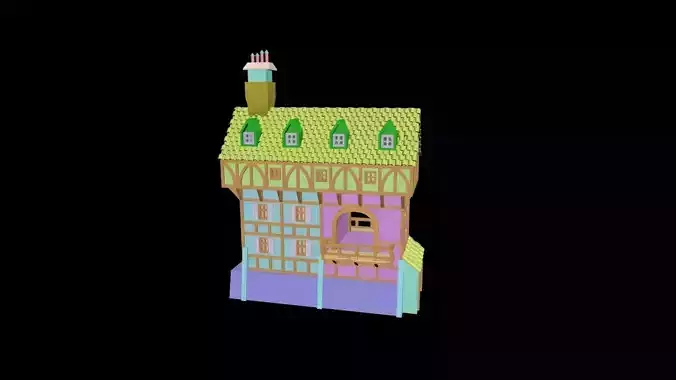 Medieval House 32 3D print model