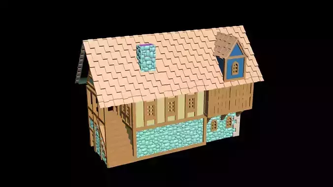 Medieval House 31 3D print model