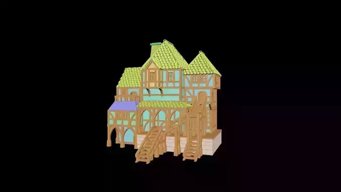 Medieval House 30 3D print model