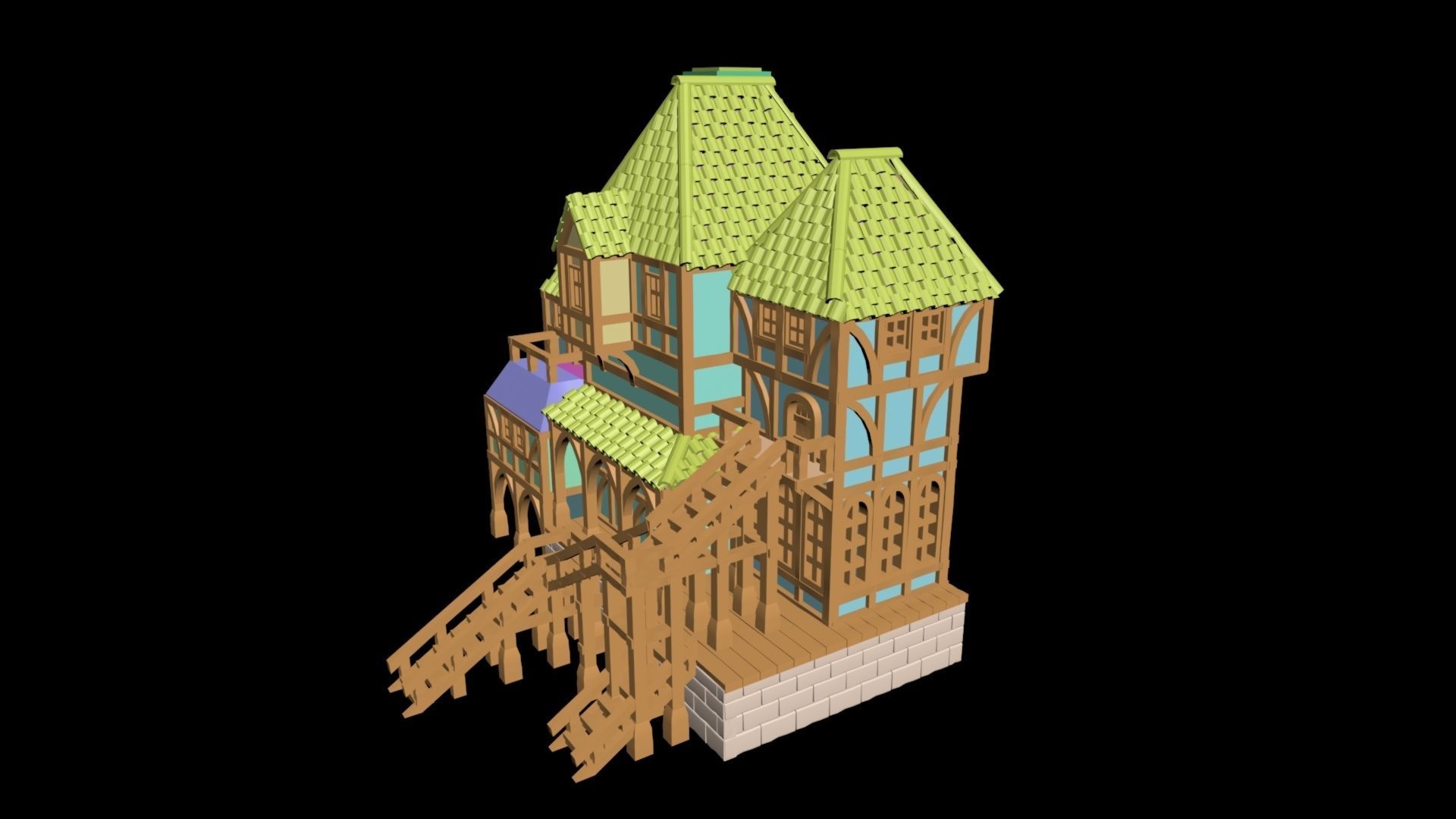 Medieval House 30 3D print model 3D model_2