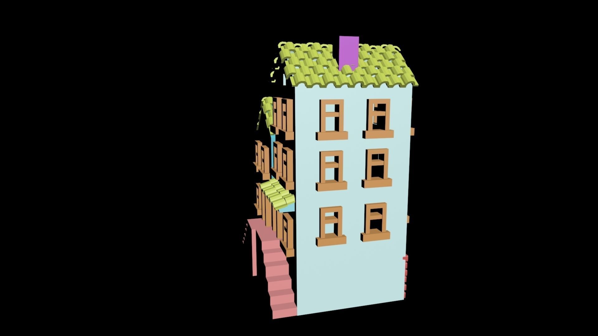 Medieval House 29 3D print model 3D model_1
