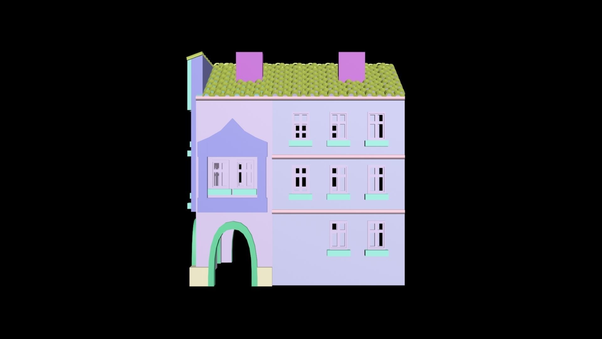 Medieval House 22 3D print model 3D model_1
